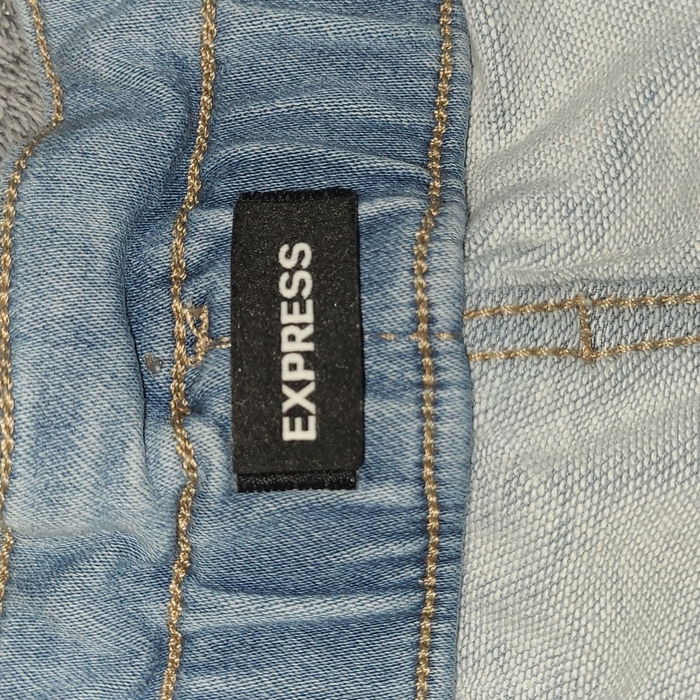 Express Super High Waisted Soft Knit Jean Joggers size 4 short - Picture 6 of 7